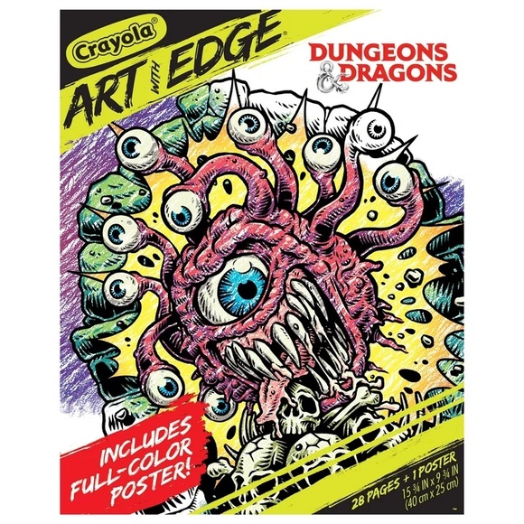 Crayola Other - 🆕 Crayola Art With Edge Dungeons & Dragons Coloring Book With Poster - Sealed